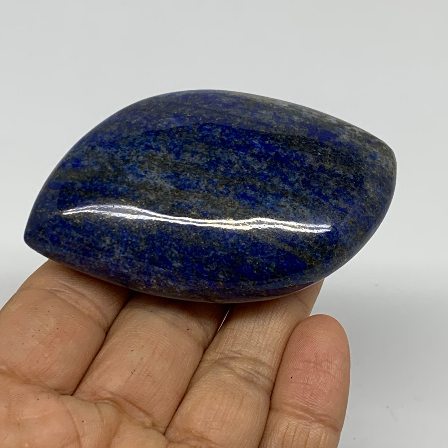 127.8g, 3"x1.8"x0.9", Natural Lapis Lazuli Palm Stone @Afghanistan, B36710