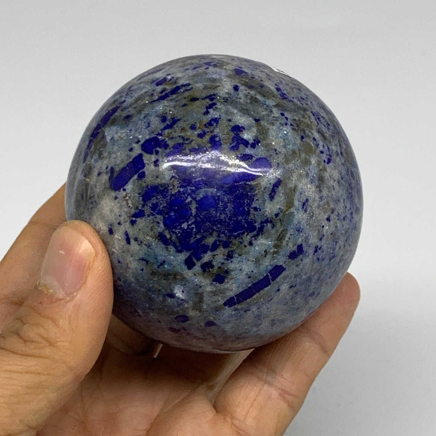 0.92 lbs, 2.6" (65mm), Lapis Lazuli Sphere Ball Gemstone @Afghanistan, B33223