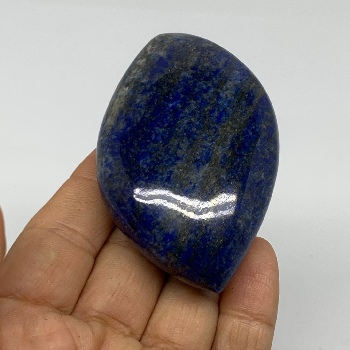 127.8g, 3"x1.8"x0.9", Natural Lapis Lazuli Palm Stone @Afghanistan, B36710