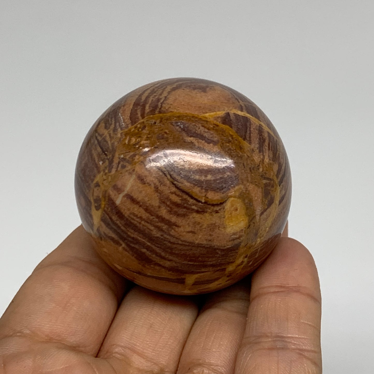 137.7g, 1.8"(45mm) Snakeskin Jasper Sphere Gemstone,Healing Crystal, B35351