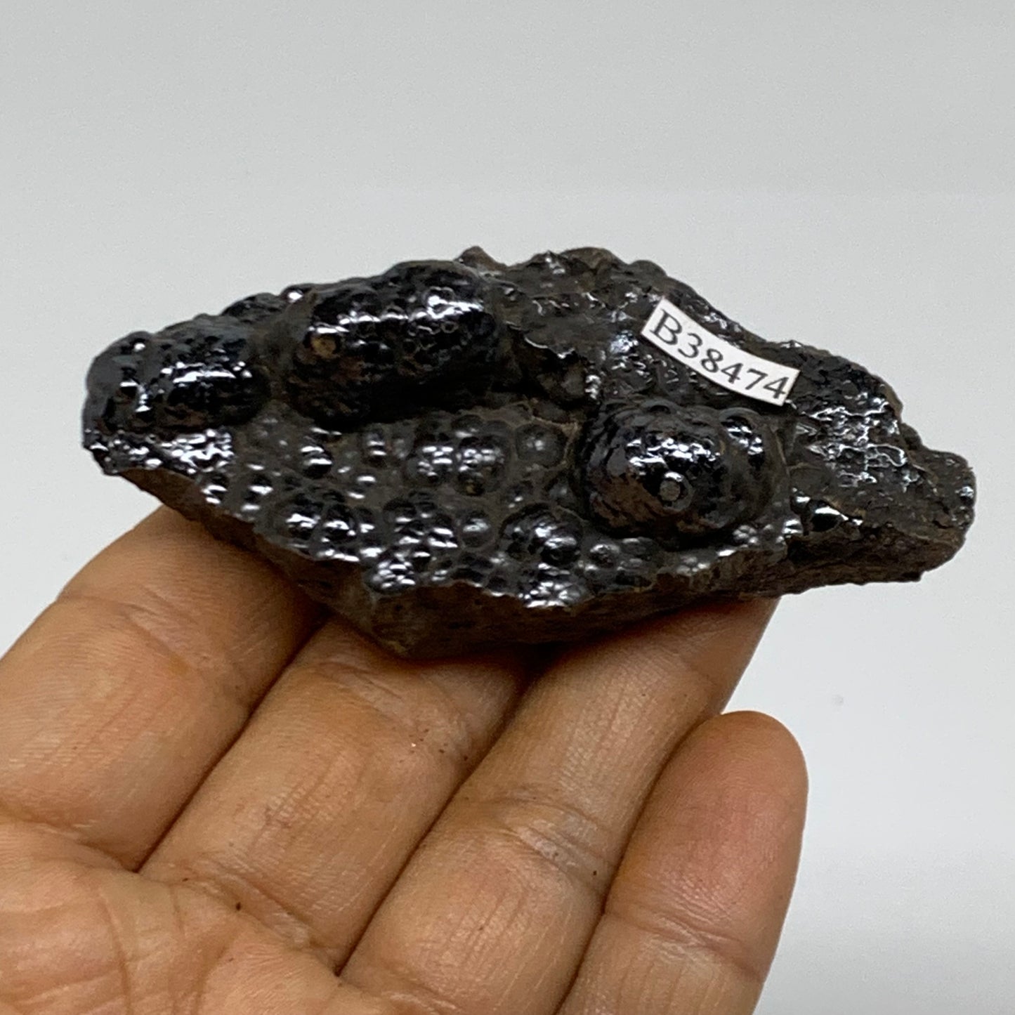 79.2g, 3"x1.4"x1", Rough Hematite Botryoidal Mineral Crystal, B38474
