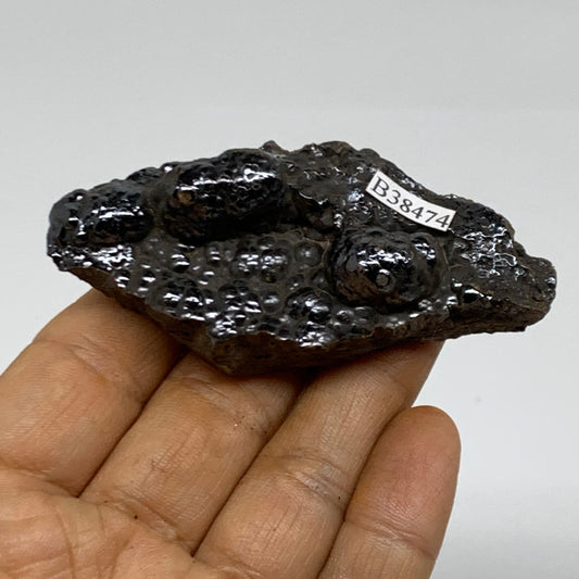 79.2g, 3"x1.4"x1", Rough Hematite Botryoidal Mineral Crystal, B38474