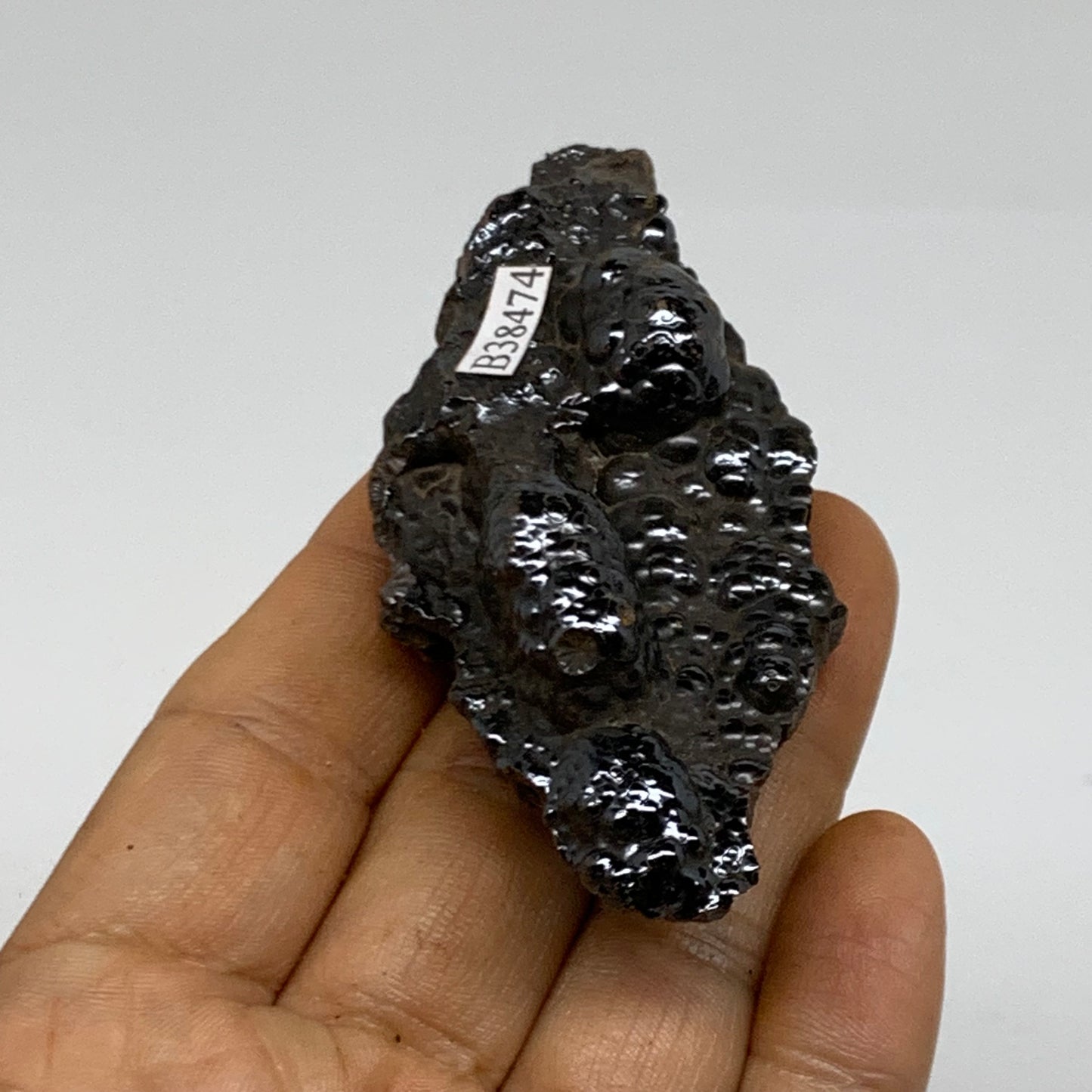 79.2g, 3"x1.4"x1", Rough Hematite Botryoidal Mineral Crystal, B38474