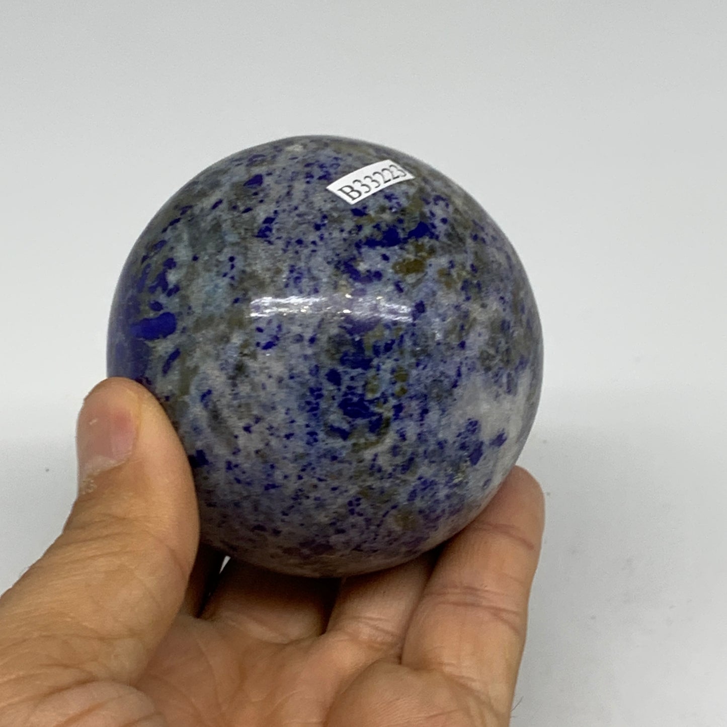 0.92 lbs, 2.6" (65mm), Lapis Lazuli Sphere Ball Gemstone @Afghanistan, B33223