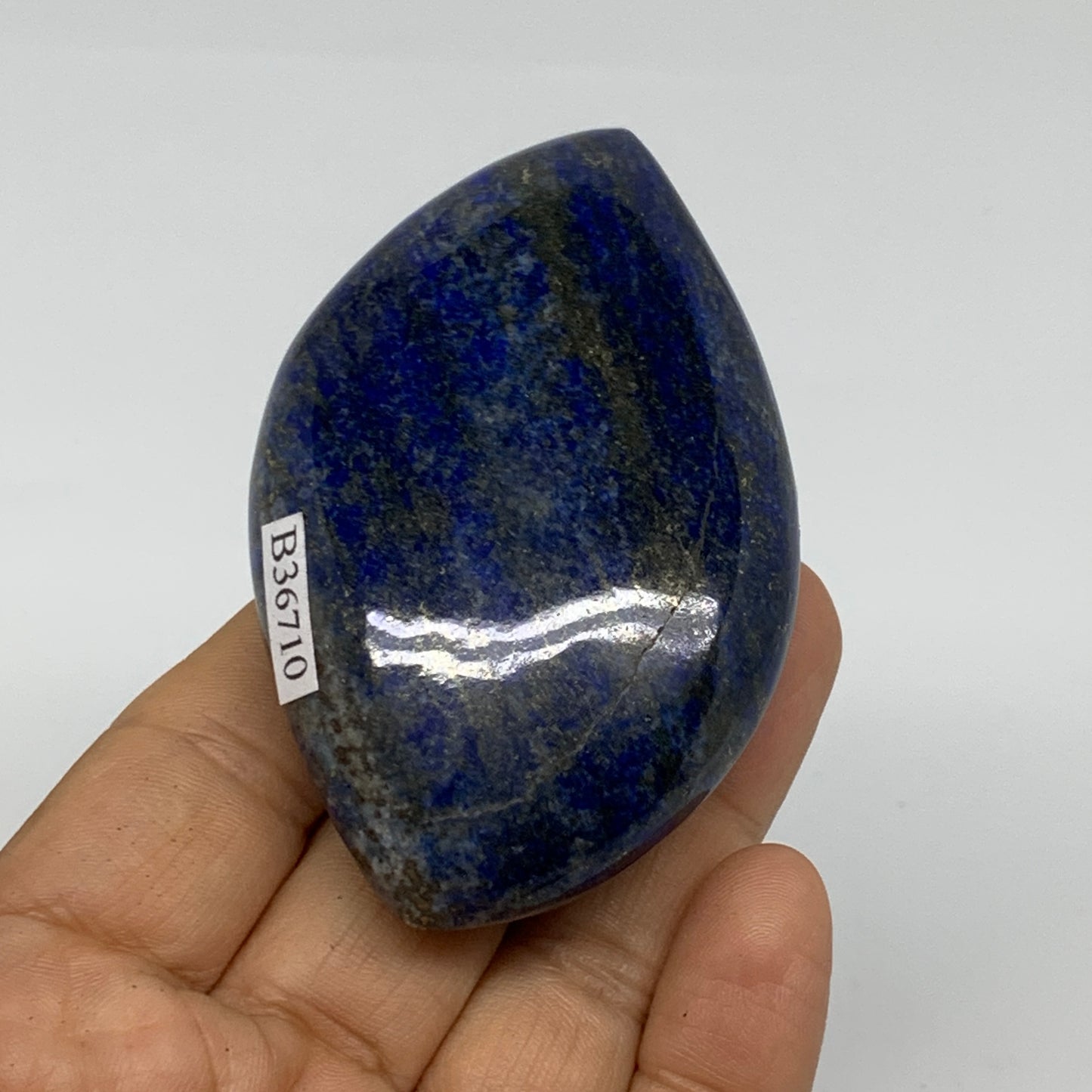 127.8g, 3"x1.8"x0.9", Natural Lapis Lazuli Palm Stone @Afghanistan, B36710