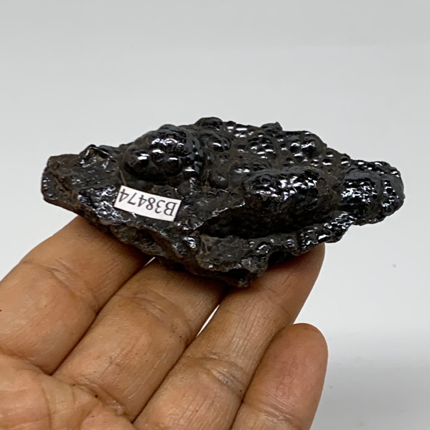 79.2g, 3"x1.4"x1", Rough Hematite Botryoidal Mineral Crystal, B38474