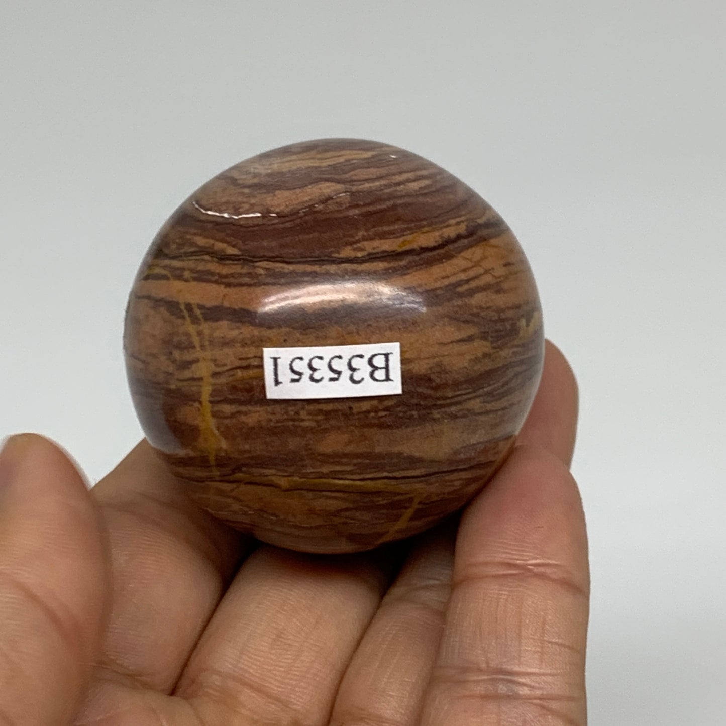 137.7g, 1.8"(45mm) Snakeskin Jasper Sphere Gemstone,Healing Crystal, B35351