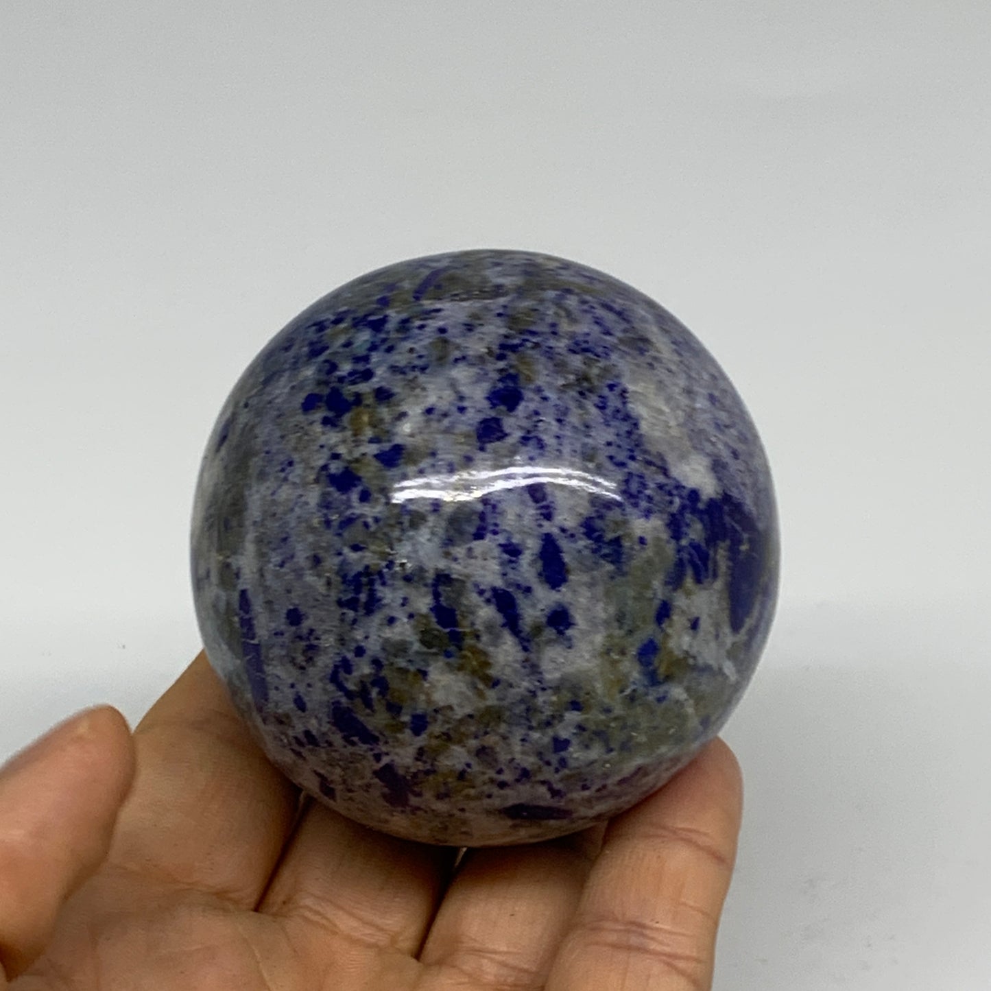 0.92 lbs, 2.6" (65mm), Lapis Lazuli Sphere Ball Gemstone @Afghanistan, B33223