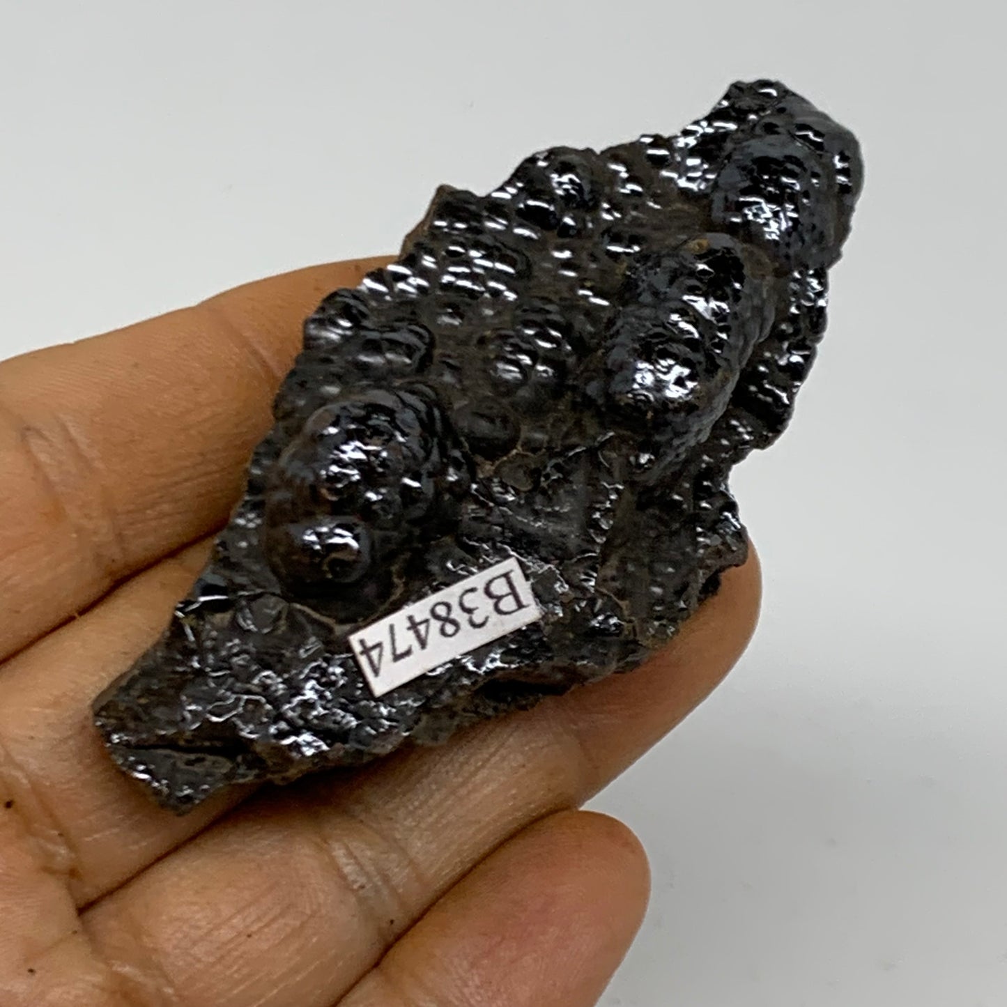 79.2g, 3"x1.4"x1", Rough Hematite Botryoidal Mineral Crystal, B38474