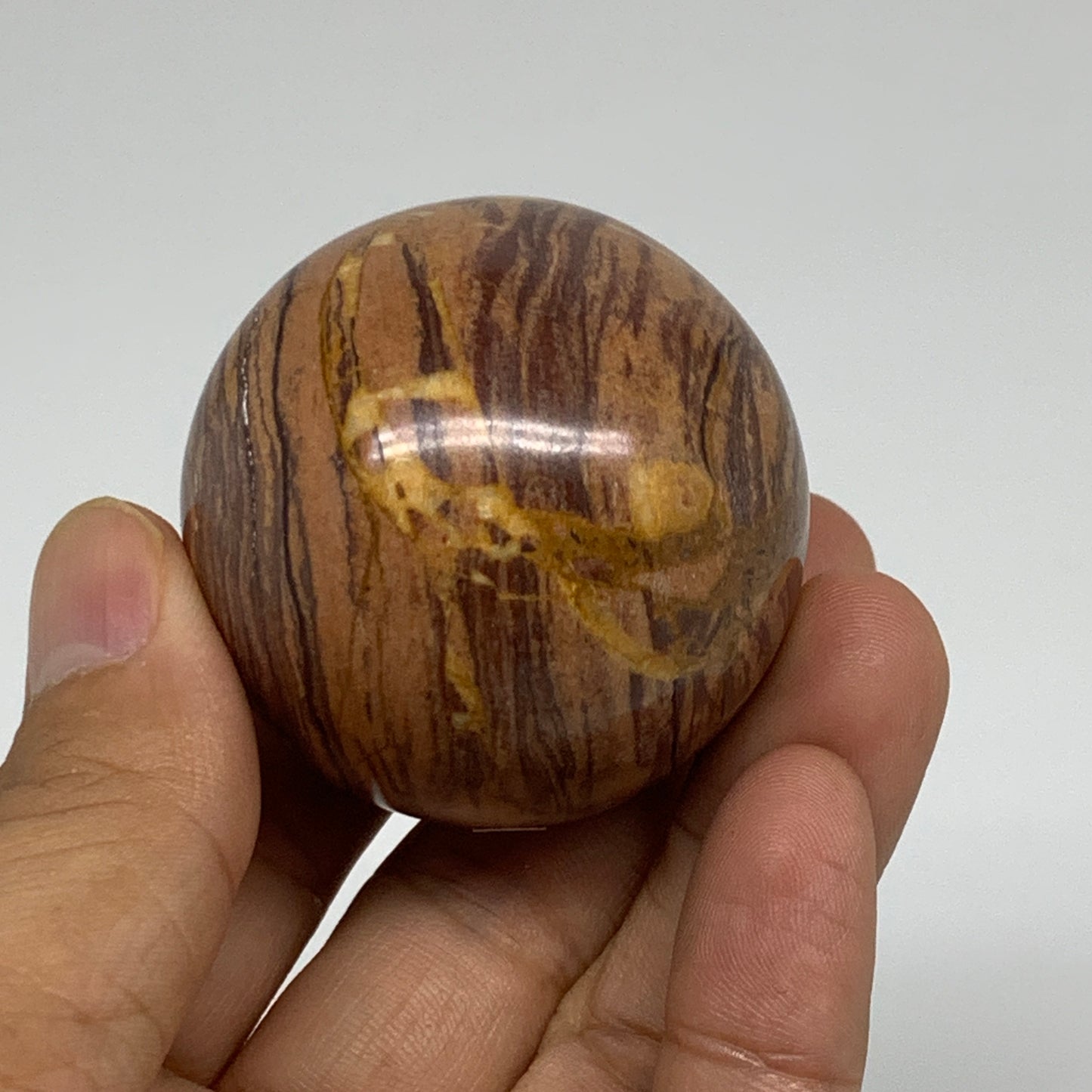 137.7g, 1.8"(45mm) Snakeskin Jasper Sphere Gemstone,Healing Crystal, B35351