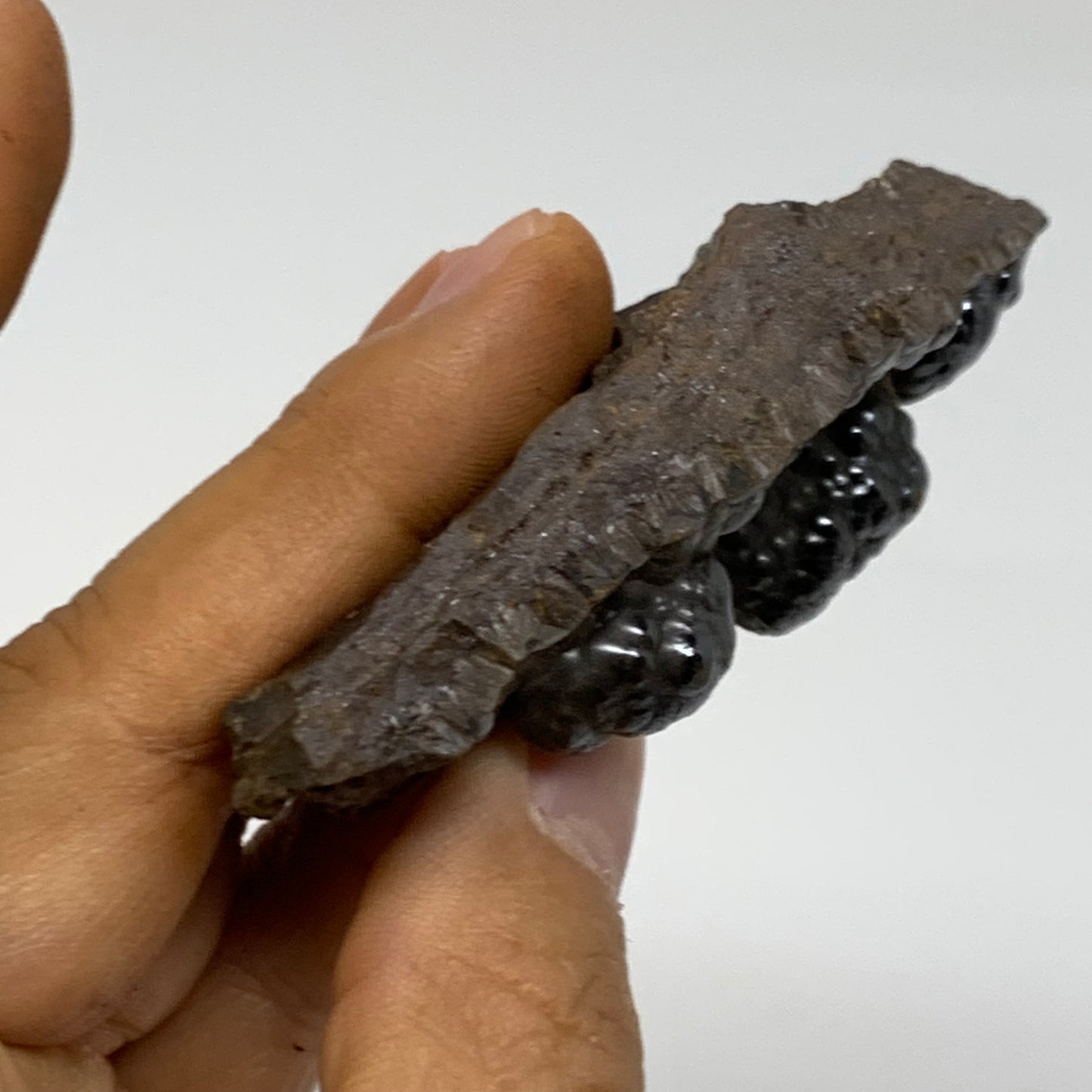 79.2g, 3"x1.4"x1", Rough Hematite Botryoidal Mineral Crystal, B38474