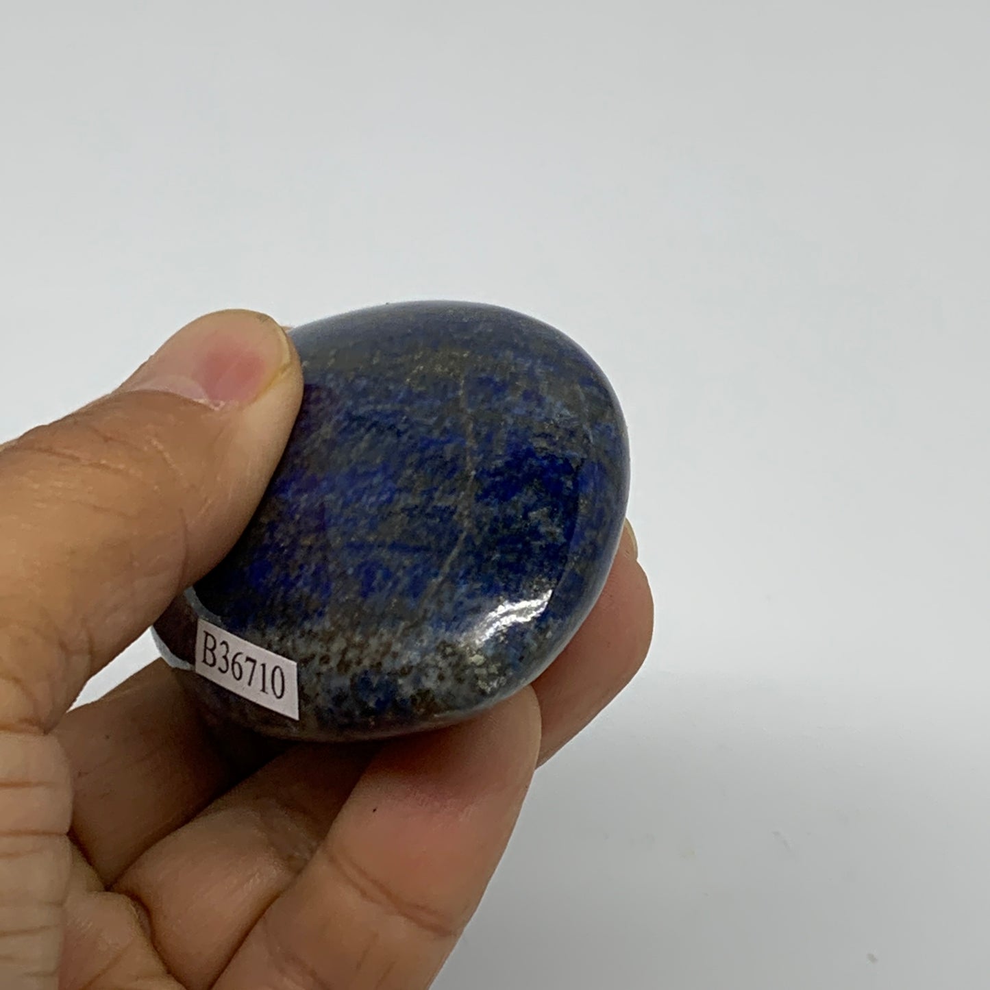 127.8g, 3"x1.8"x0.9", Natural Lapis Lazuli Palm Stone @Afghanistan, B36710