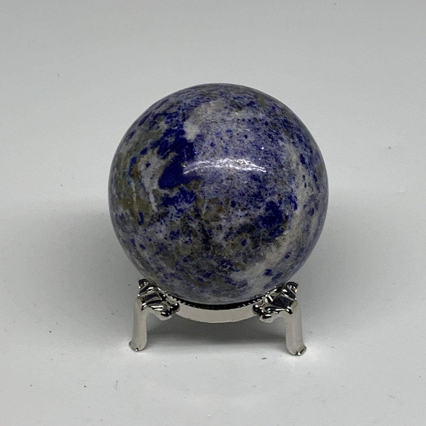 0.92 lbs, 2.6" (65mm), Lapis Lazuli Sphere Ball Gemstone @Afghanistan, B33223