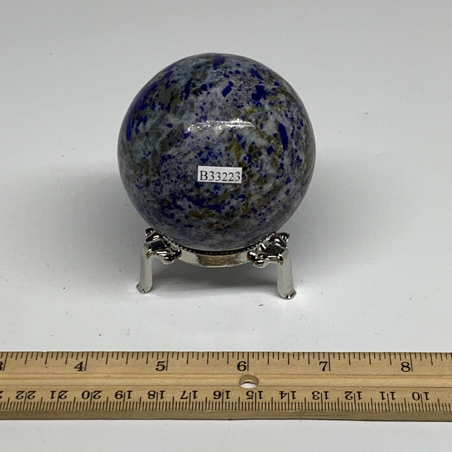 0.92 lbs, 2.6" (65mm), Lapis Lazuli Sphere Ball Gemstone @Afghanistan, B33223
