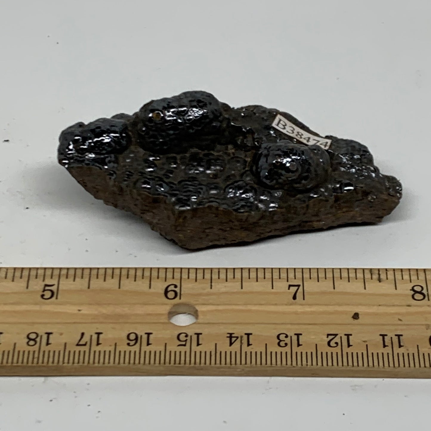 79.2g, 3"x1.4"x1", Rough Hematite Botryoidal Mineral Crystal, B38474