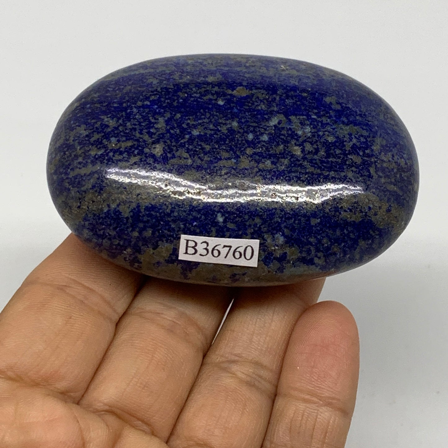 170g, 2.8"x1.9"x1.1", Natural Lapis Lazuli Palm Stone @Afghanistan, B36760