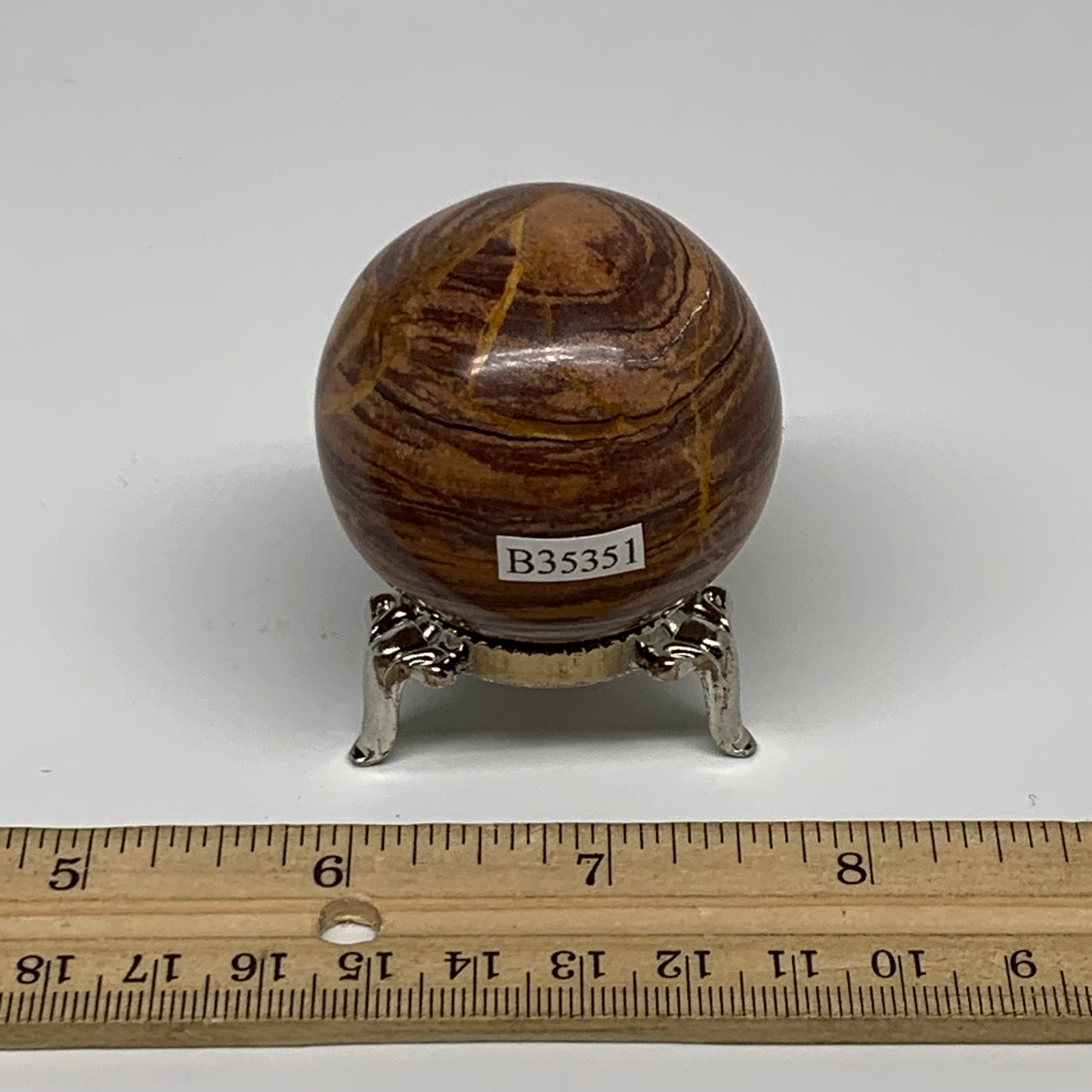 137.7g, 1.8"(45mm) Snakeskin Jasper Sphere Gemstone,Healing Crystal, B35351