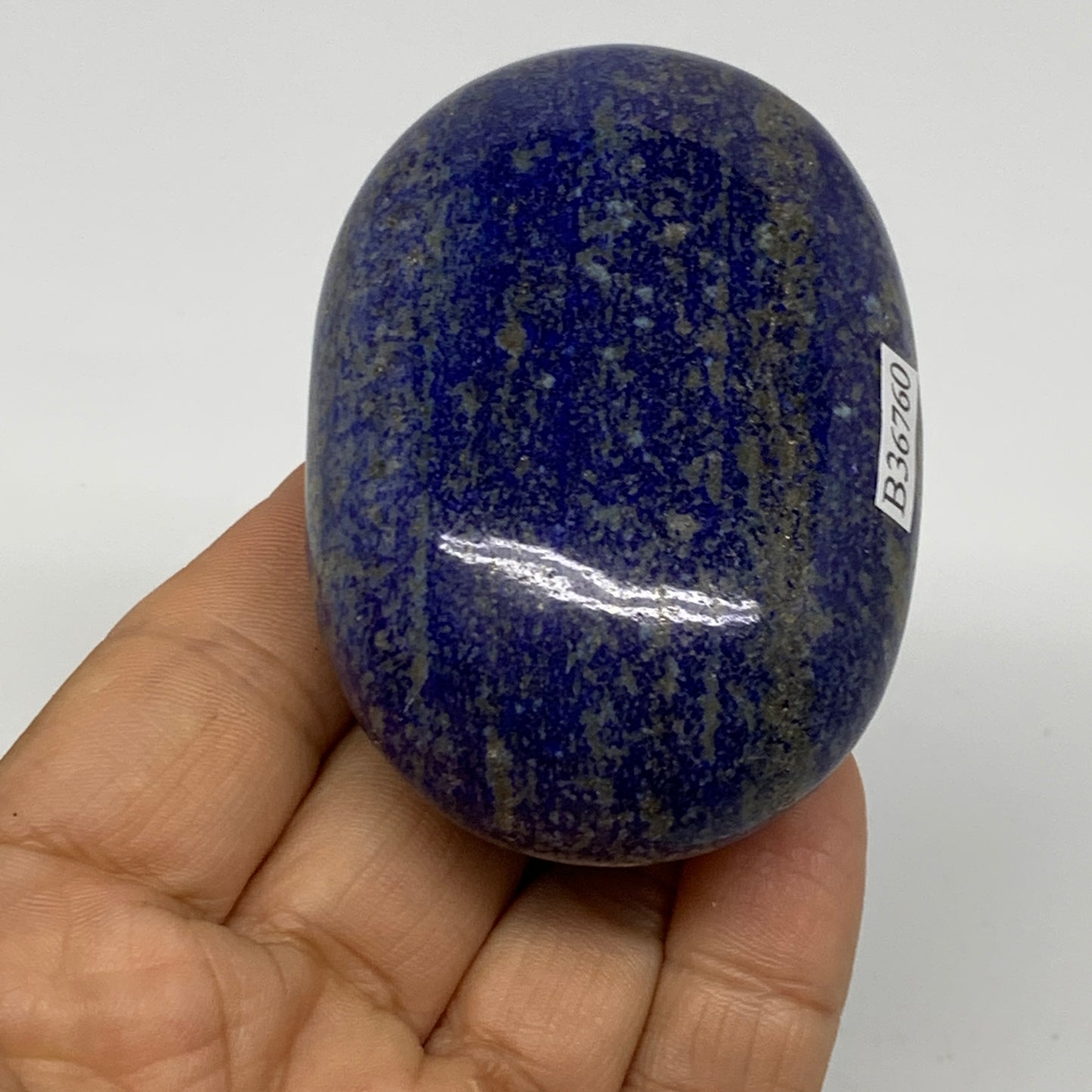 170g, 2.8"x1.9"x1.1", Natural Lapis Lazuli Palm Stone @Afghanistan, B36760