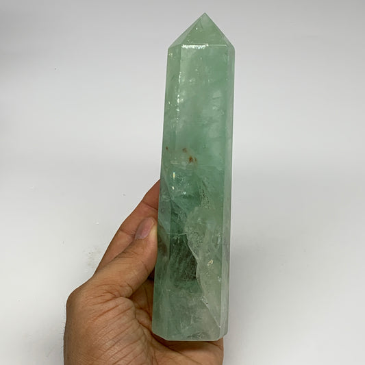 0.94 lbs, 6.6"x1.5"x1.2" Natural Fluorite Tower Obelisk Point Crystal, B29670