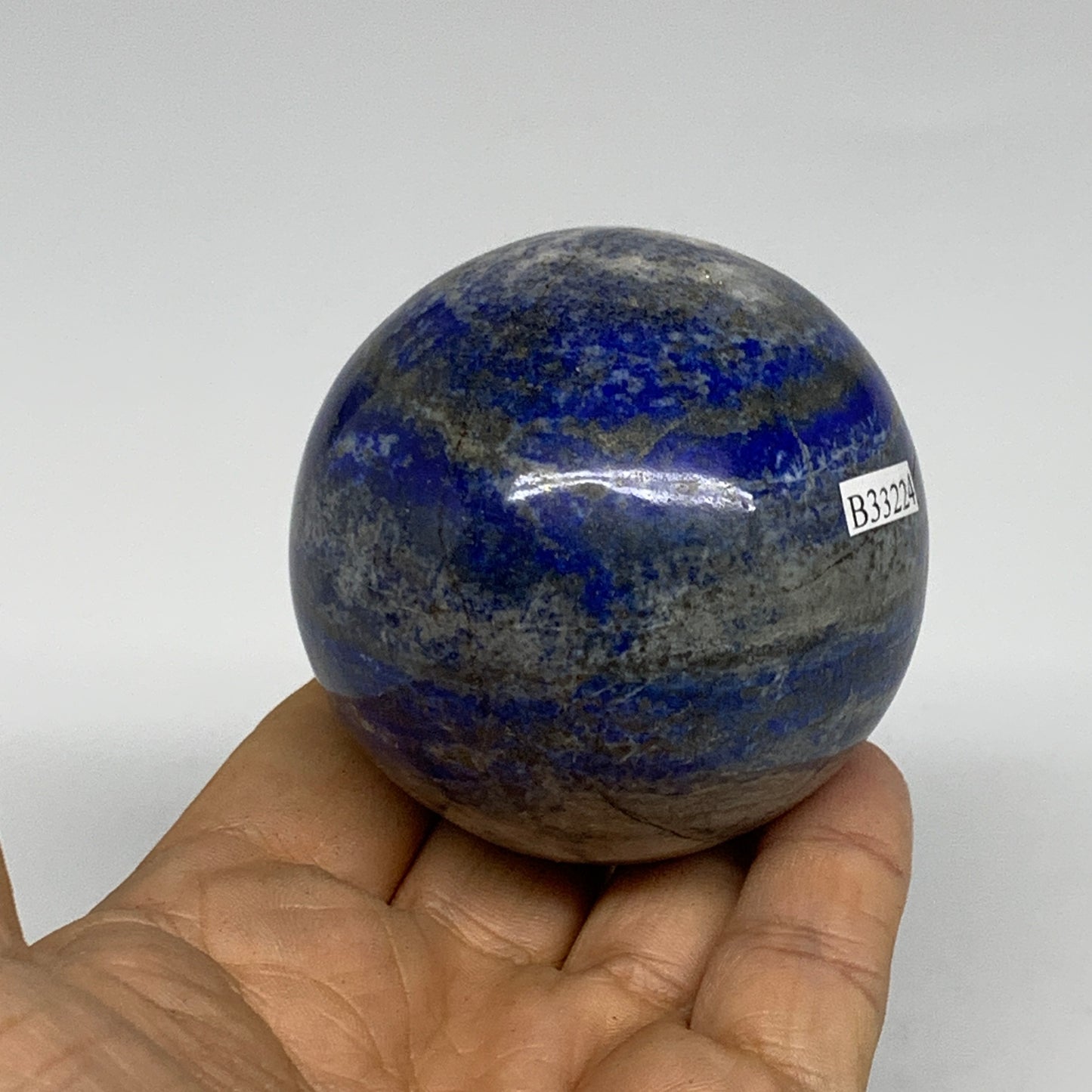 0.78 lbs, 2.4" (60mm), Lapis Lazuli Sphere Ball Gemstone @Afghanistan, B33224