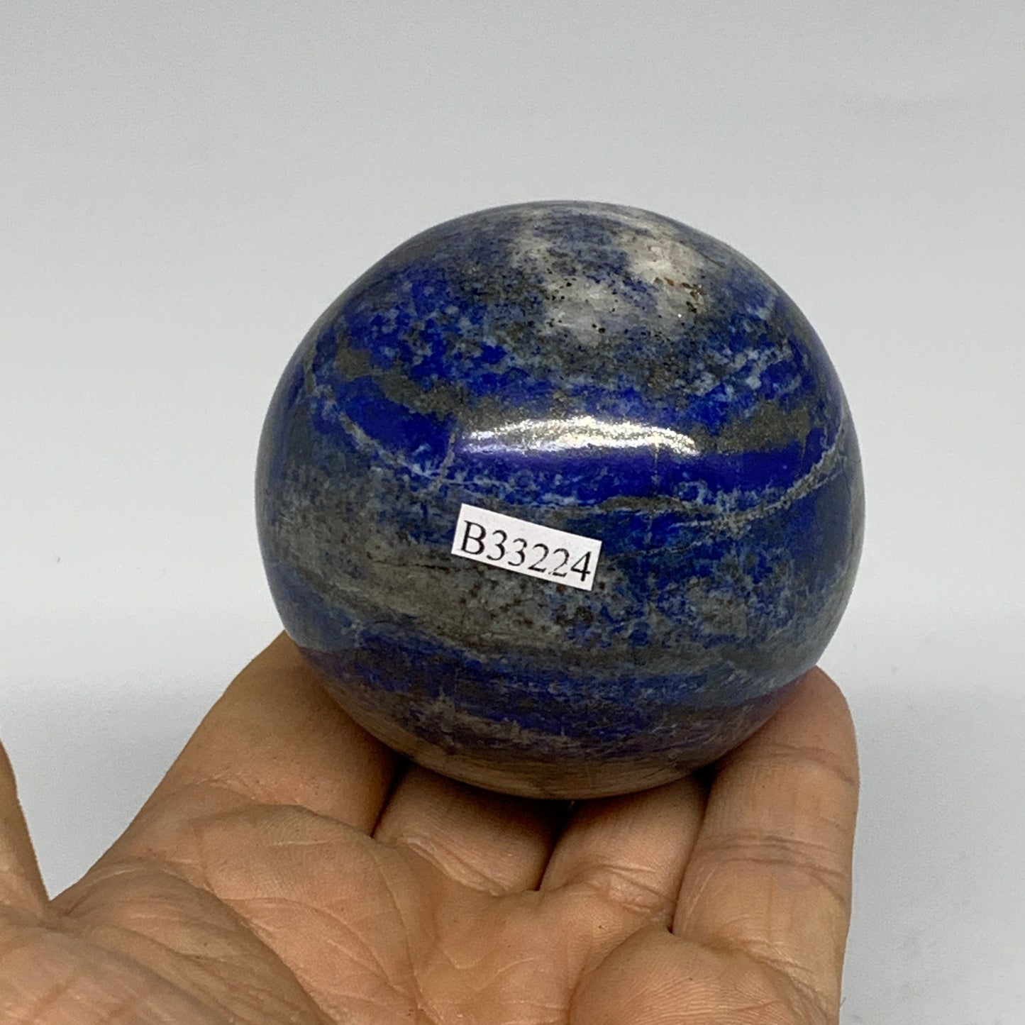 0.78 lbs, 2.4" (60mm), Lapis Lazuli Sphere Ball Gemstone @Afghanistan, B33224
