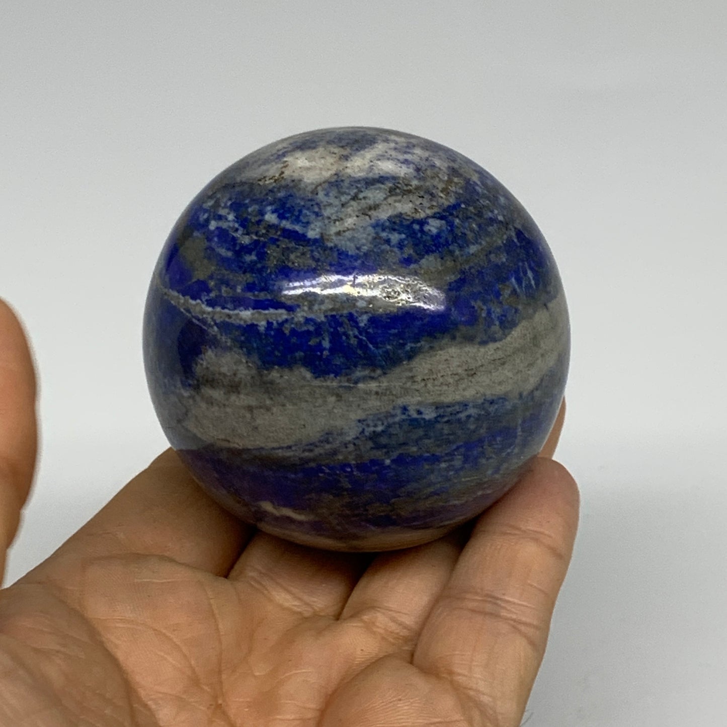 0.78 lbs, 2.4" (60mm), Lapis Lazuli Sphere Ball Gemstone @Afghanistan, B33224