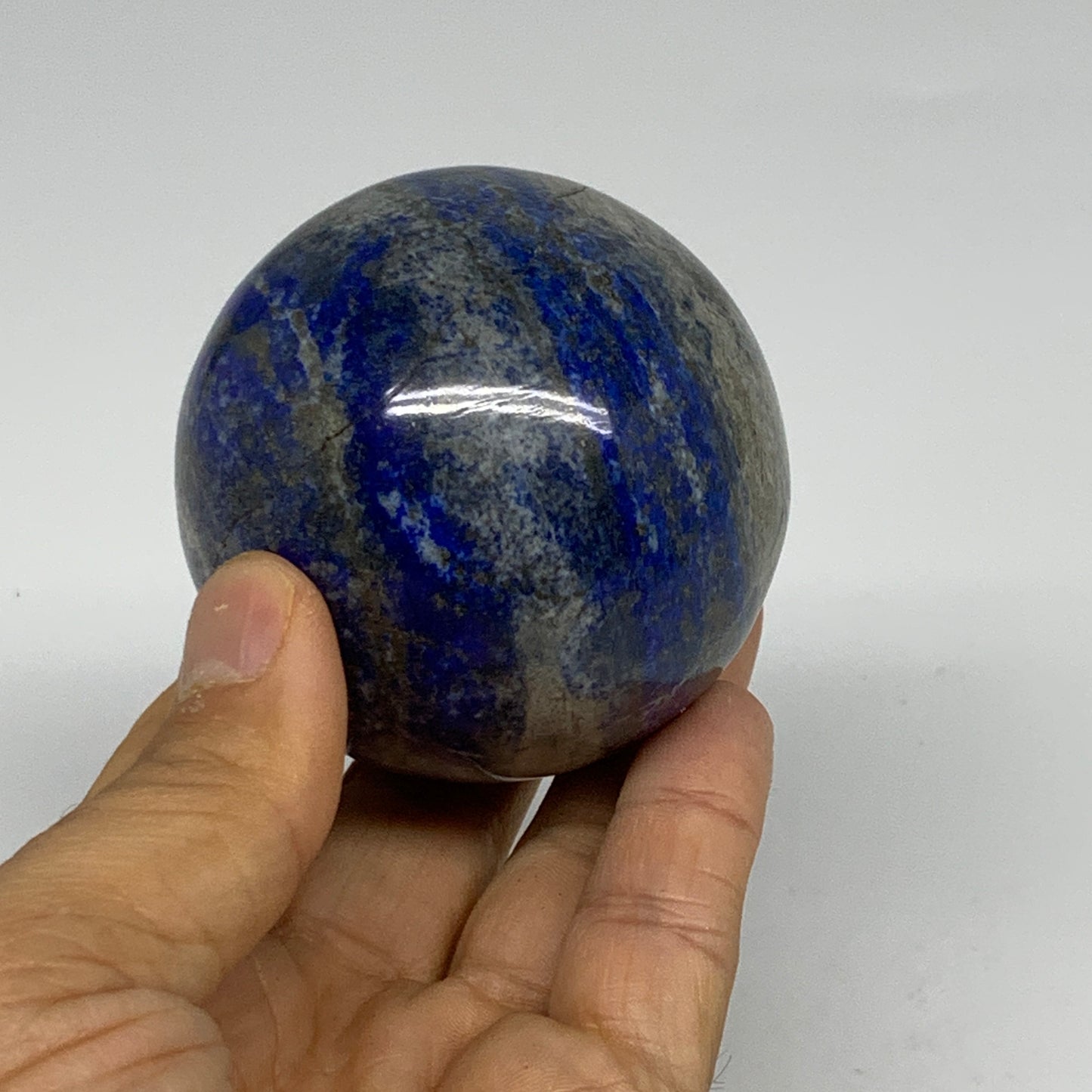 0.78 lbs, 2.4" (60mm), Lapis Lazuli Sphere Ball Gemstone @Afghanistan, B33224