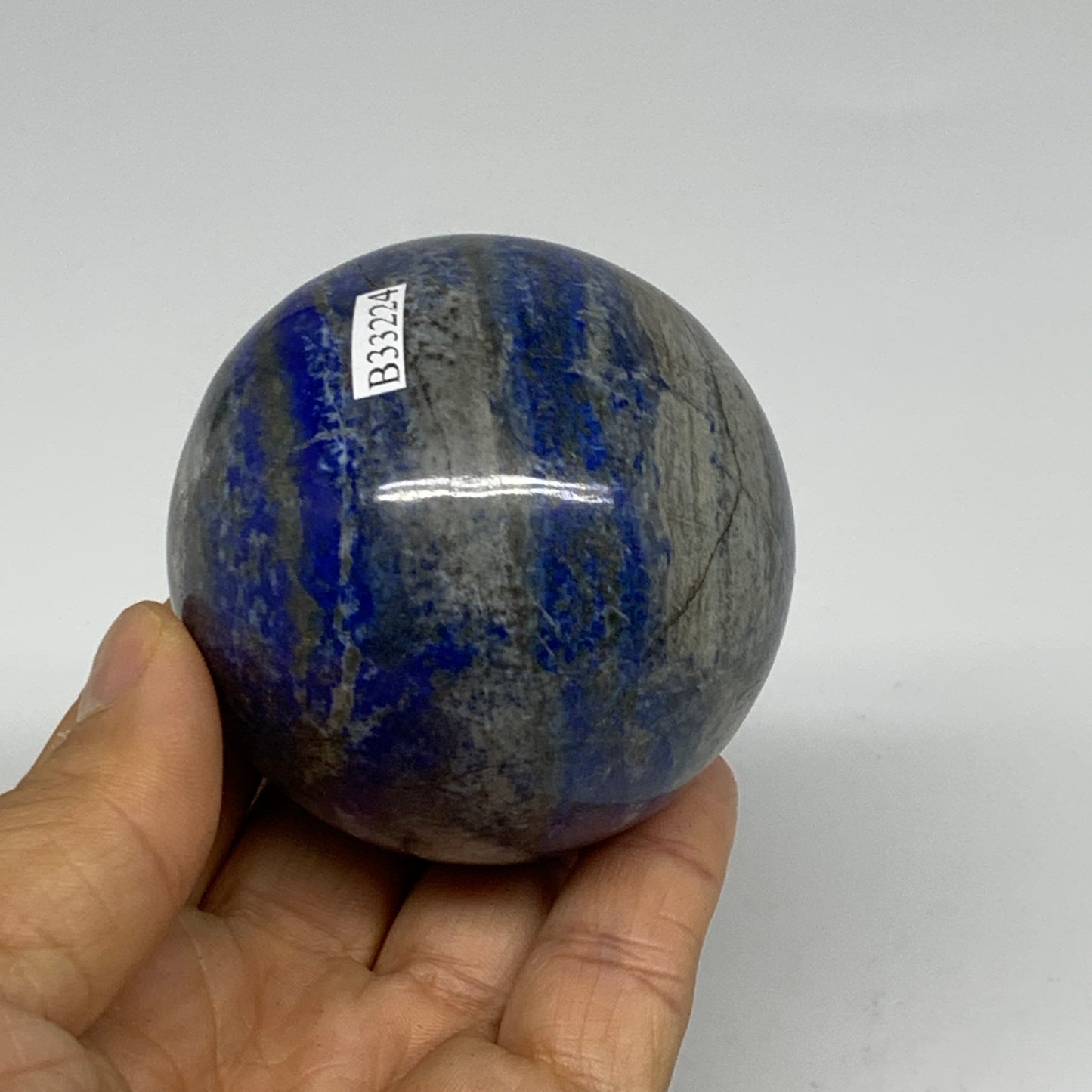 0.78 lbs, 2.4" (60mm), Lapis Lazuli Sphere Ball Gemstone @Afghanistan, B33224