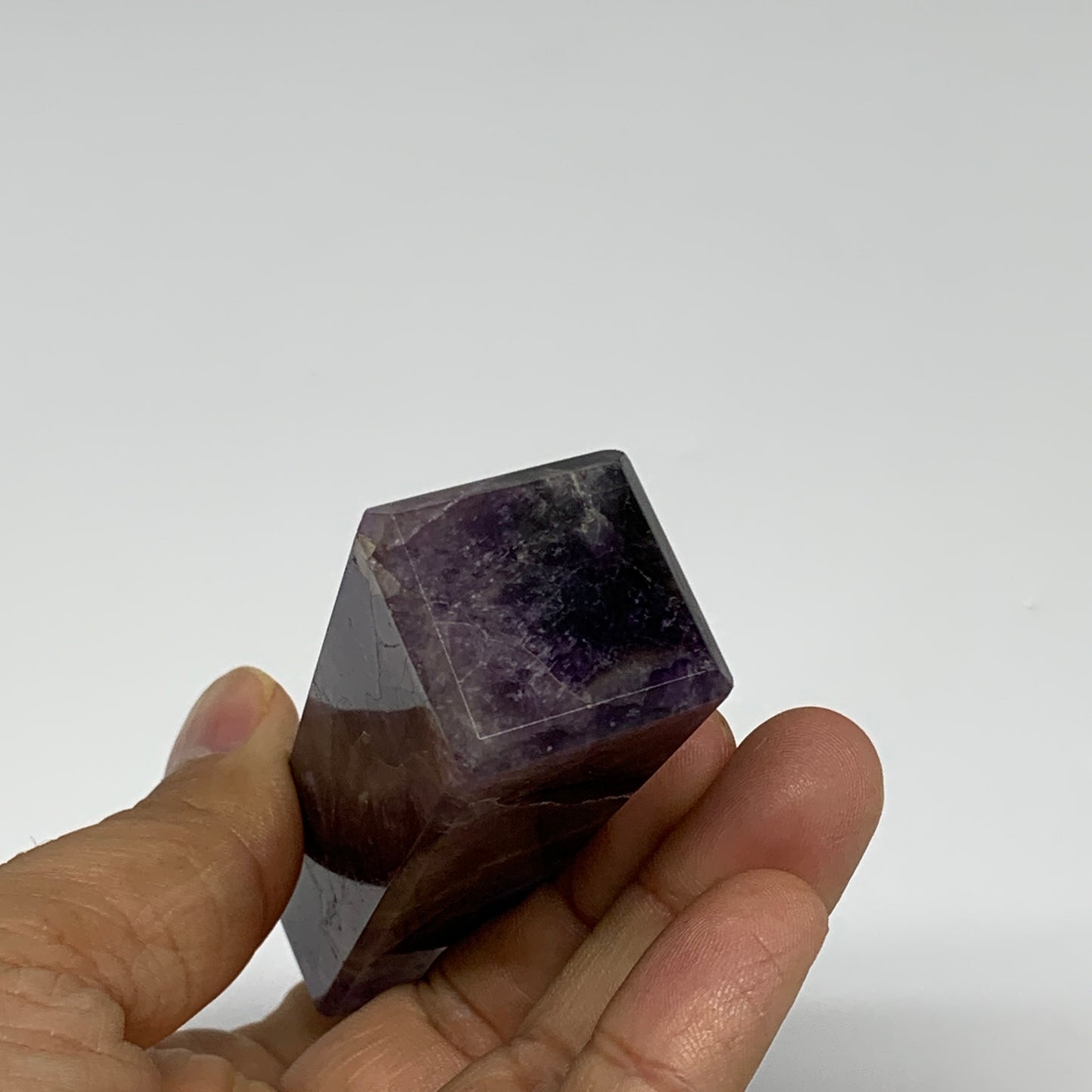 102g, 3.5"x0.9"x0.9" Natural Amethyst Tower Point Obelisk @Brazil, B31247