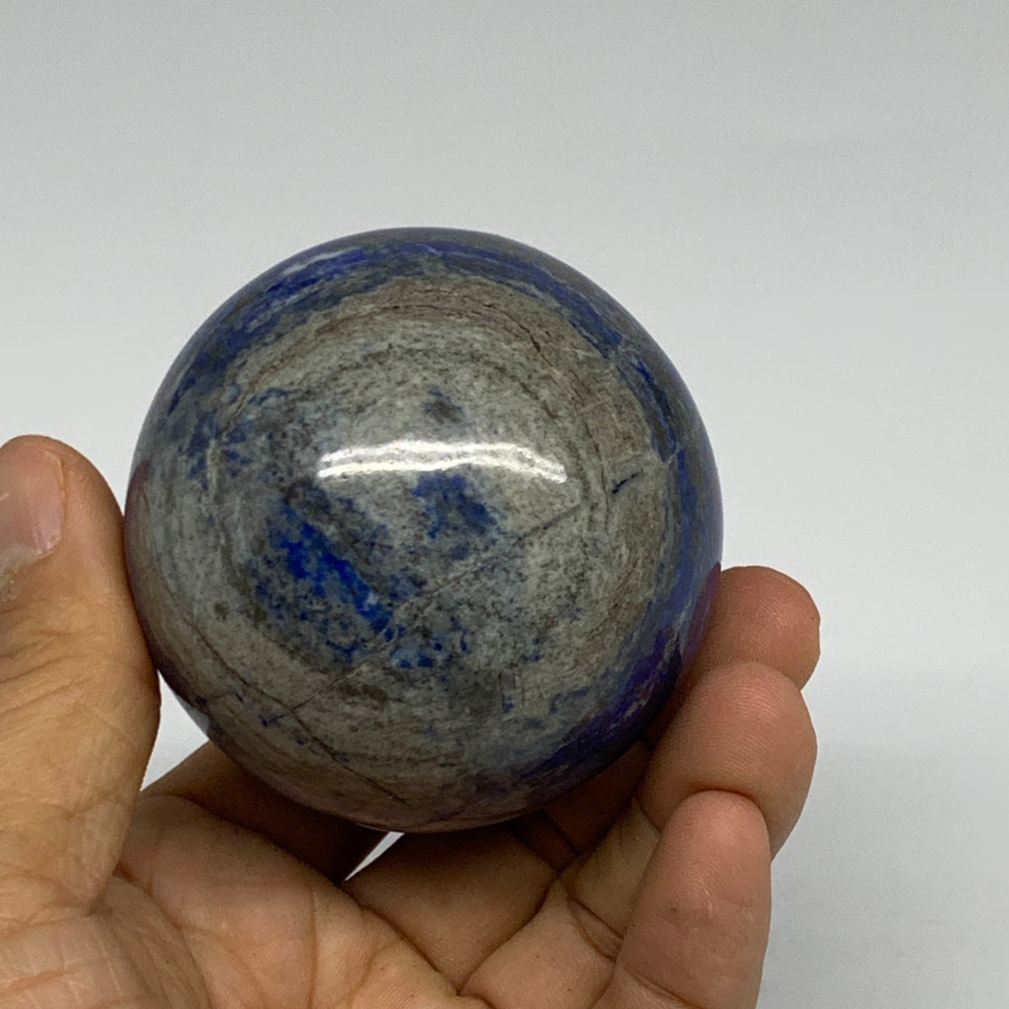 0.78 lbs, 2.4" (60mm), Lapis Lazuli Sphere Ball Gemstone @Afghanistan, B33224