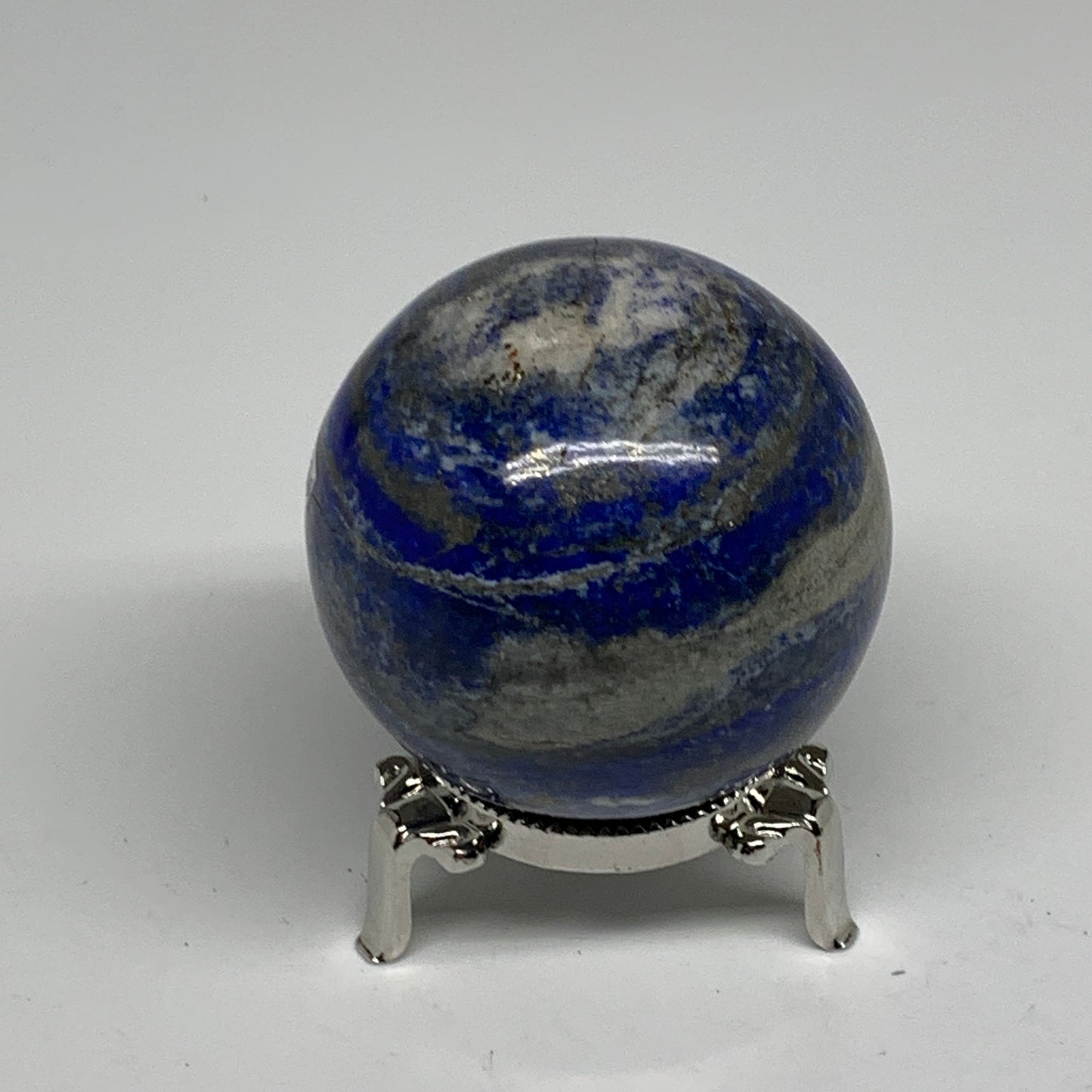 0.78 lbs, 2.4" (60mm), Lapis Lazuli Sphere Ball Gemstone @Afghanistan, B33224