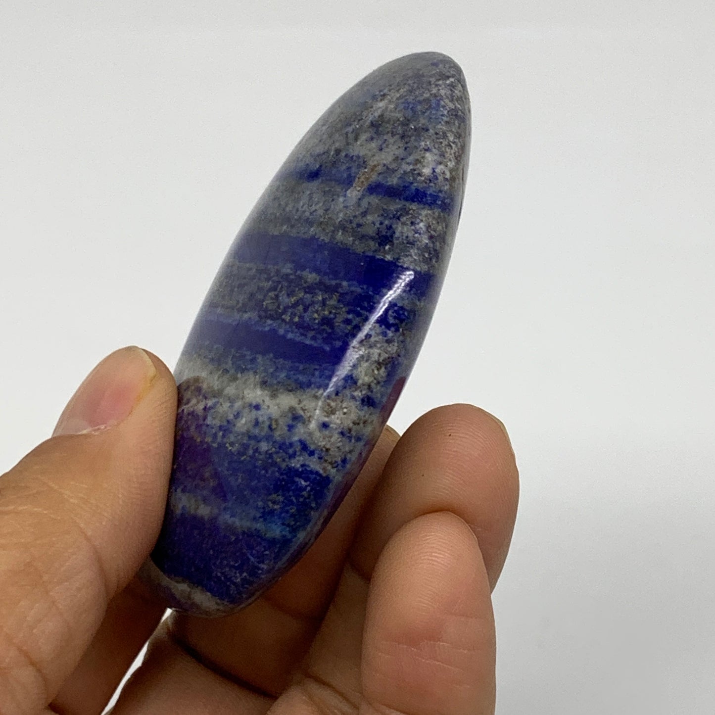 105.5g, 2.7"x2"x0.7", Natural Lapis Lazuli Palm Stone @Afghanistan, B36759