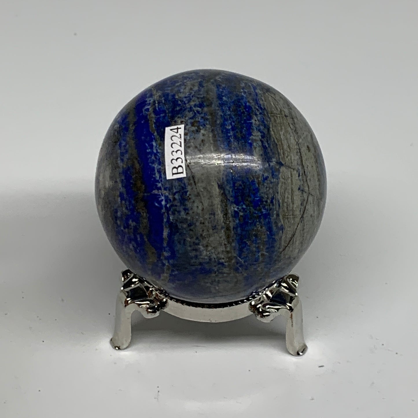 0.78 lbs, 2.4" (60mm), Lapis Lazuli Sphere Ball Gemstone @Afghanistan, B33224