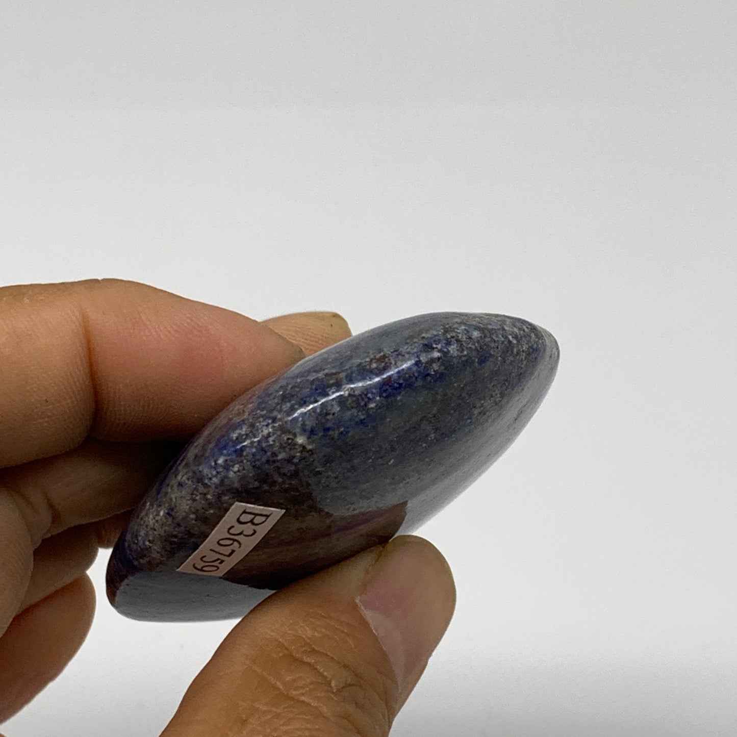 105.5g, 2.7"x2"x0.7", Natural Lapis Lazuli Palm Stone @Afghanistan, B36759
