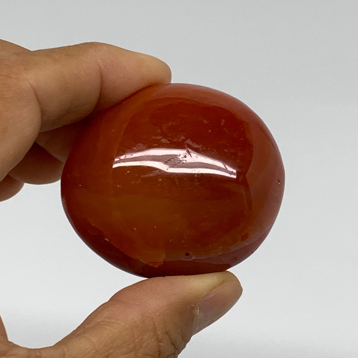 218g, 1.8"-2", 3pcs, Red Carnelian Palm-Stone Gem Crystal Polished, B37617