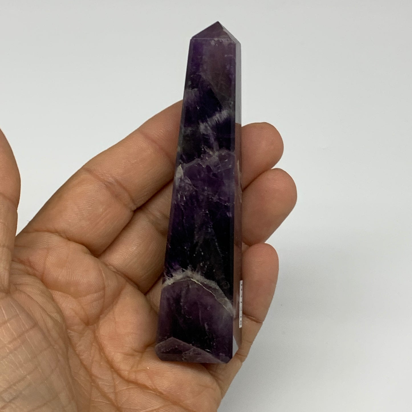 71.5g, 3.7"x0.8"x0.8" Natural Amethyst Tower Point Obelisk @Brazil, B31248
