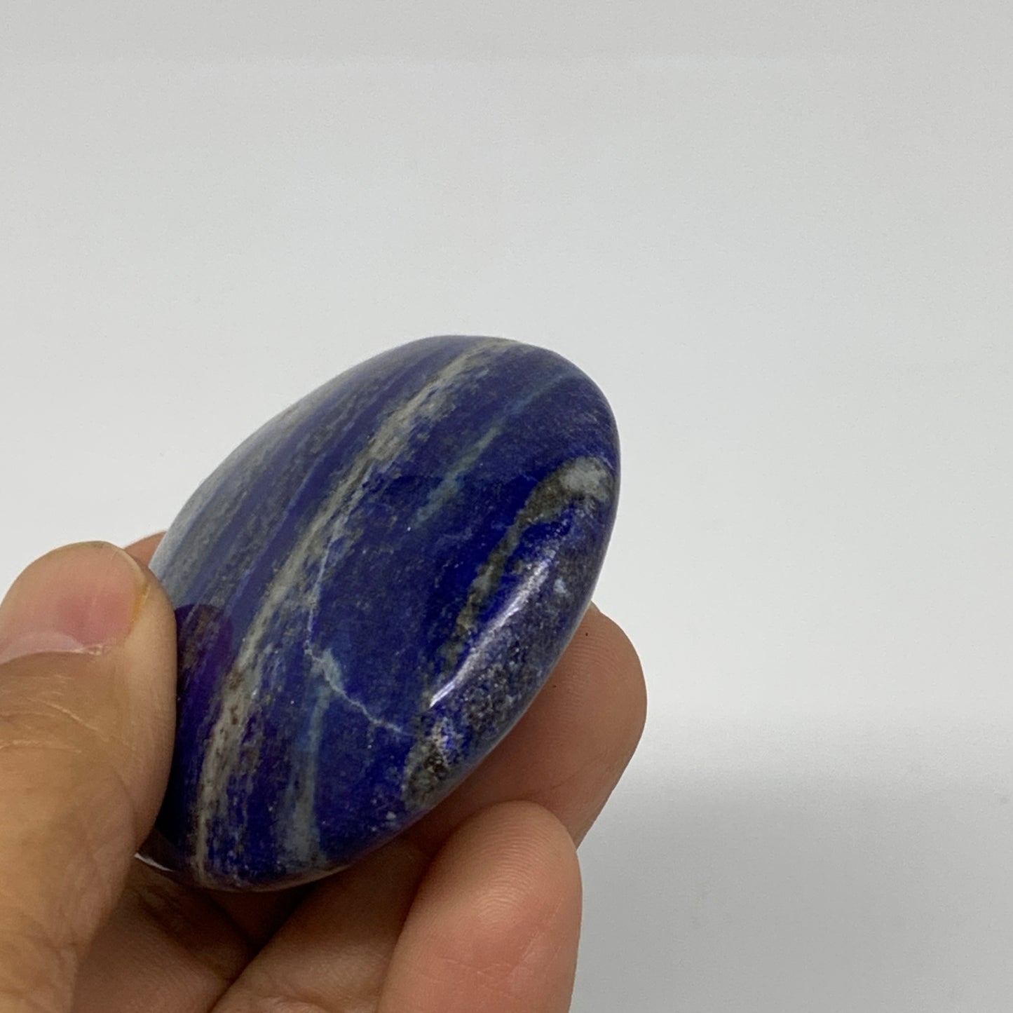 105.5g, 2.7"x2"x0.7", Natural Lapis Lazuli Palm Stone @Afghanistan, B36759