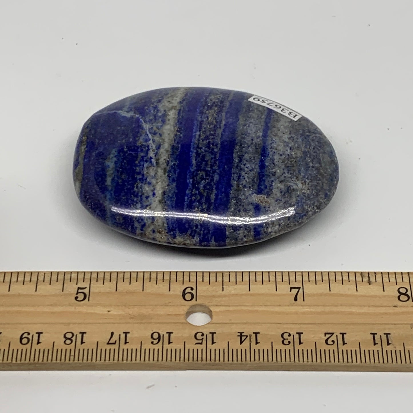 105.5g, 2.7"x2"x0.7", Natural Lapis Lazuli Palm Stone @Afghanistan, B36759