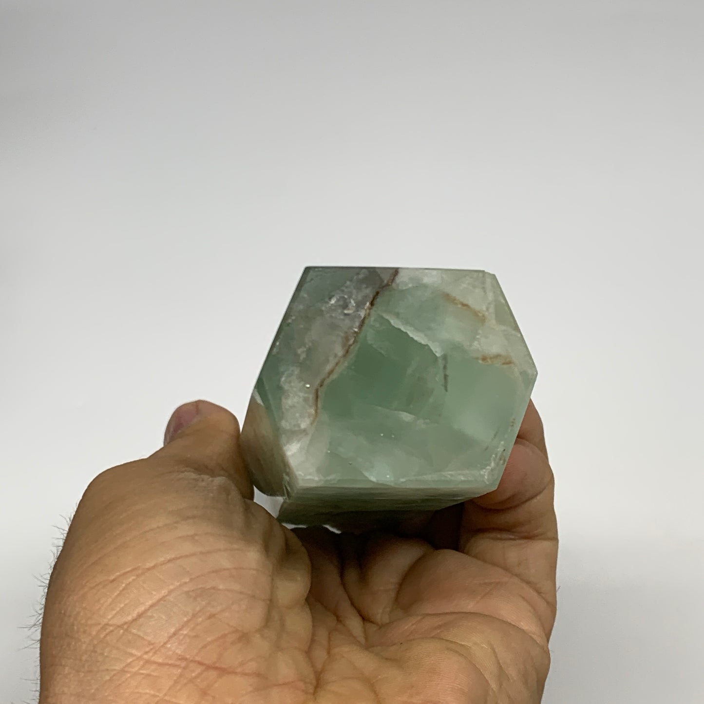 1.02 lbs, 6.4"x1.5"x1.3" Natural Fluorite Tower Obelisk Point Crystal, B29671