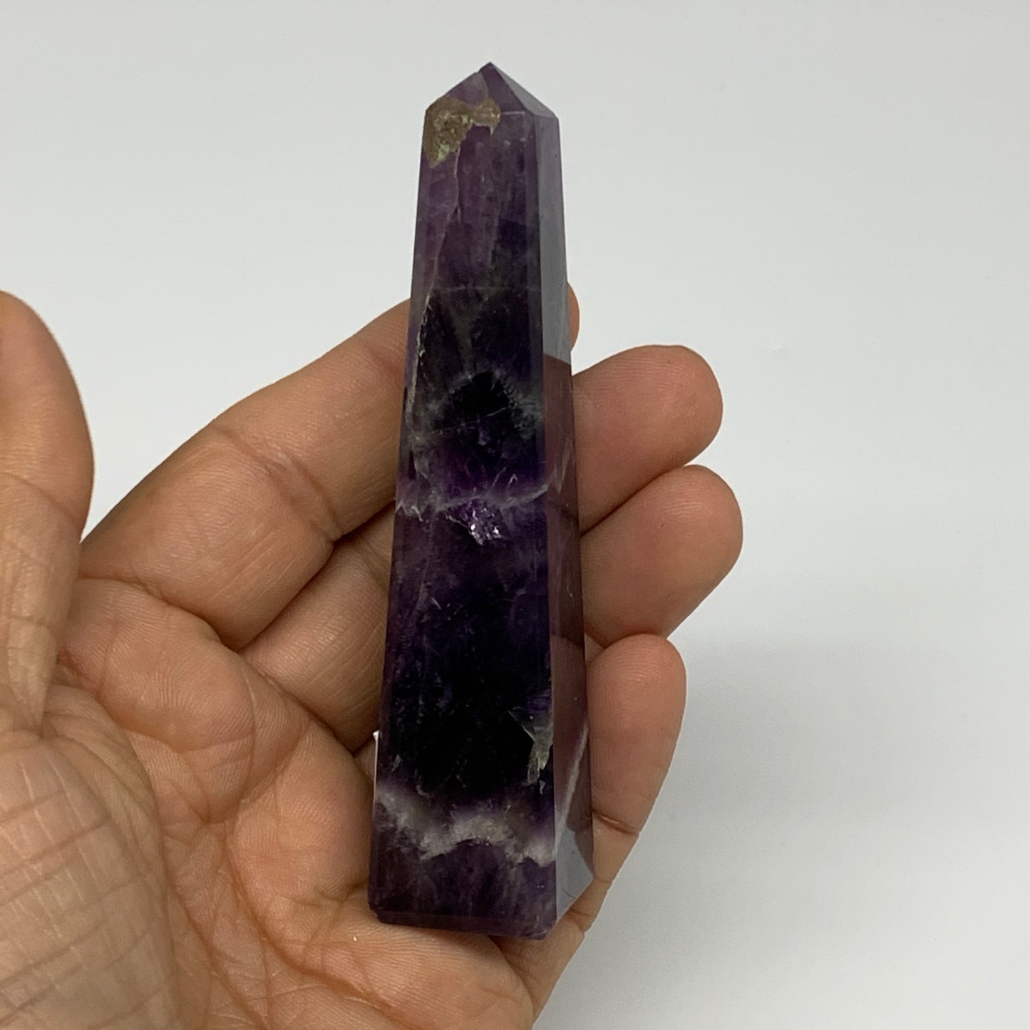 71.5g, 3.7"x0.8"x0.8" Natural Amethyst Tower Point Obelisk @Brazil, B31248
