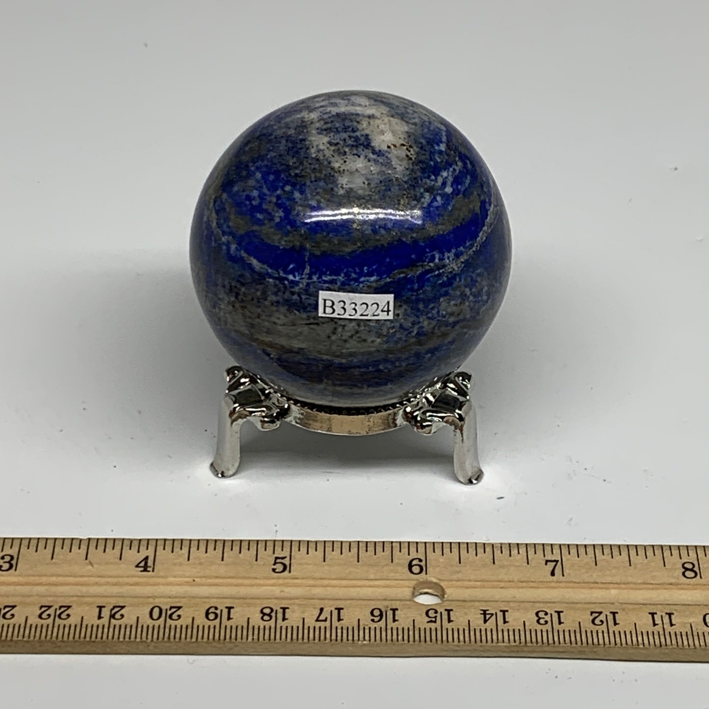 0.78 lbs, 2.4" (60mm), Lapis Lazuli Sphere Ball Gemstone @Afghanistan, B33224