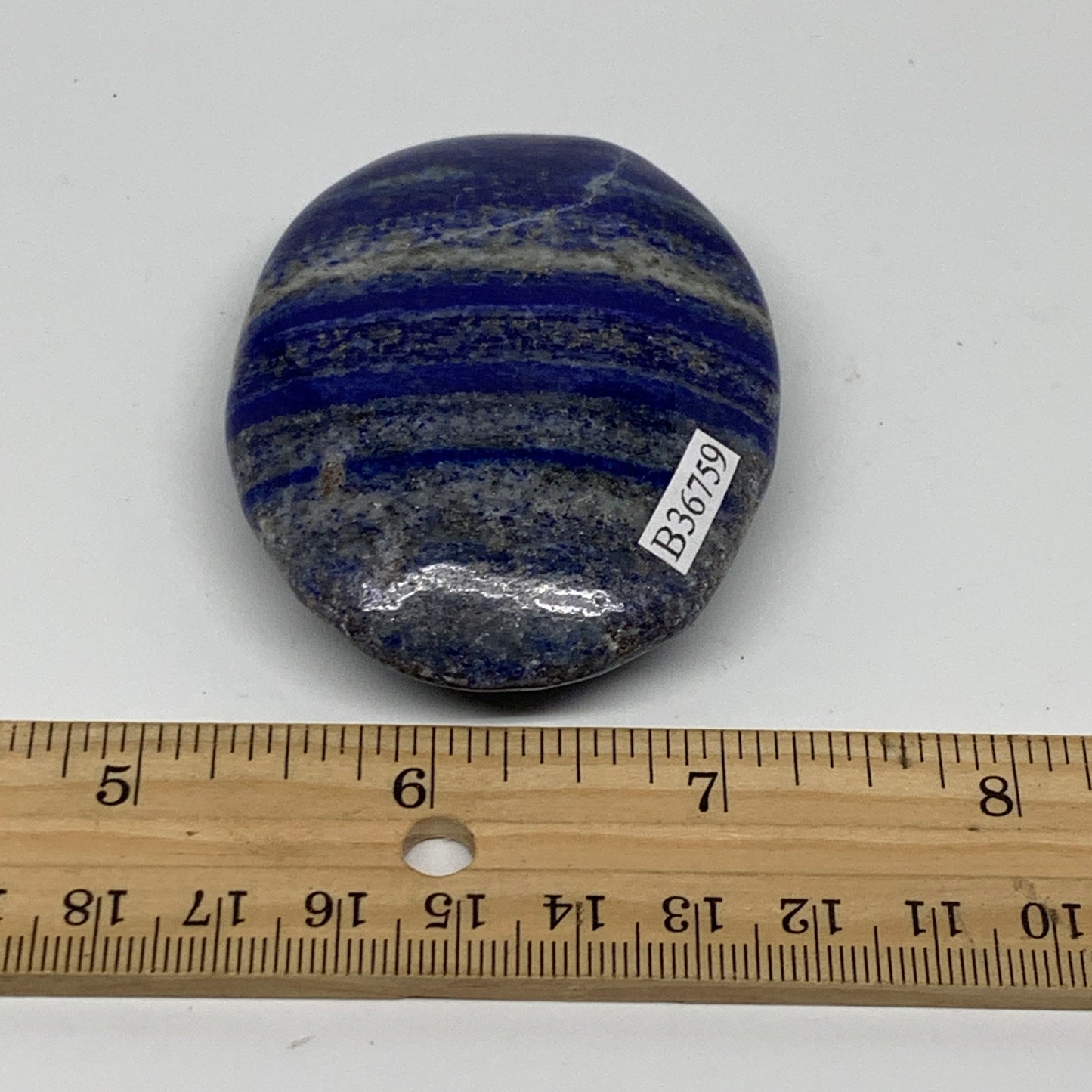 105.5g, 2.7"x2"x0.7", Natural Lapis Lazuli Palm Stone @Afghanistan, B36759