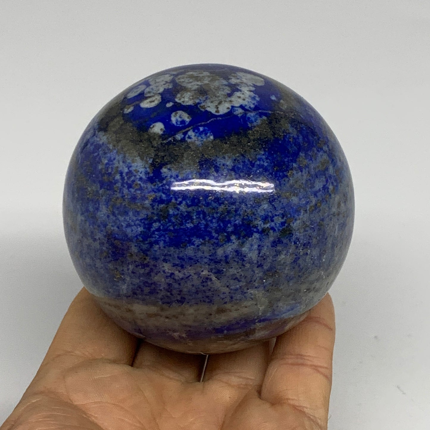 1.41 lbs, 2.9" (74mm), Lapis Lazuli Sphere Ball Gemstone @Afghanistan, B33225