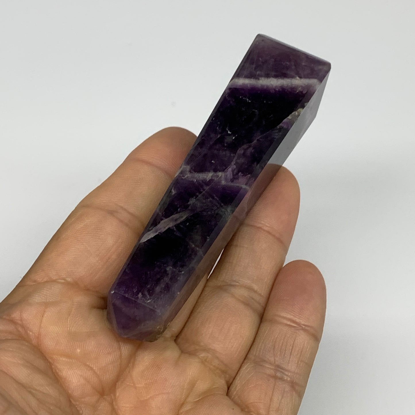 71.5g, 3.7"x0.8"x0.8" Natural Amethyst Tower Point Obelisk @Brazil, B31248