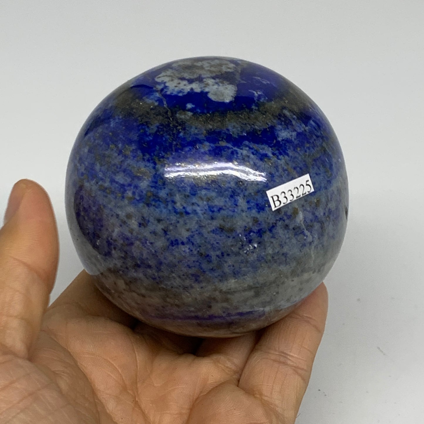 1.41 lbs, 2.9" (74mm), Lapis Lazuli Sphere Ball Gemstone @Afghanistan, B33225