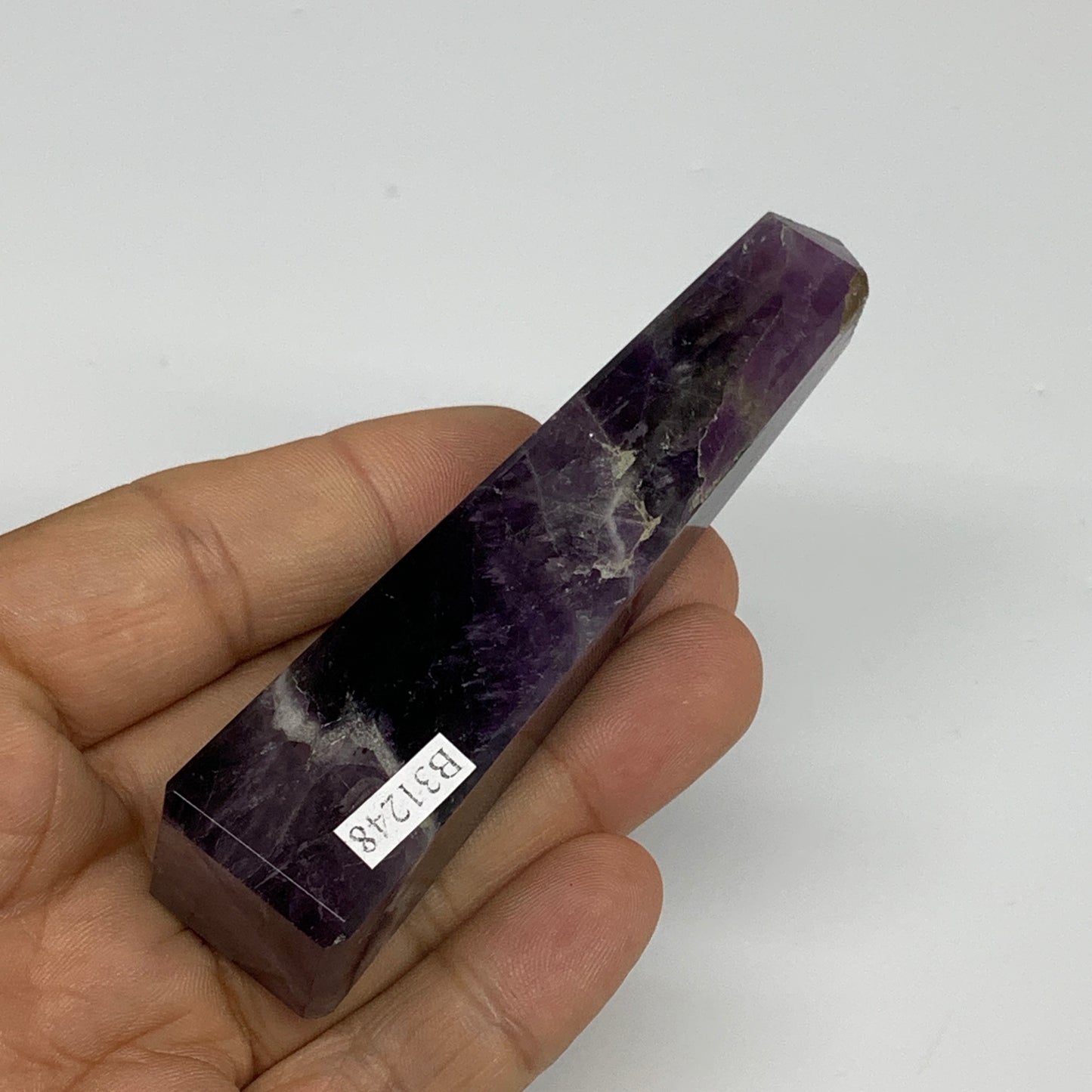 71.5g, 3.7"x0.8"x0.8" Natural Amethyst Tower Point Obelisk @Brazil, B31248
