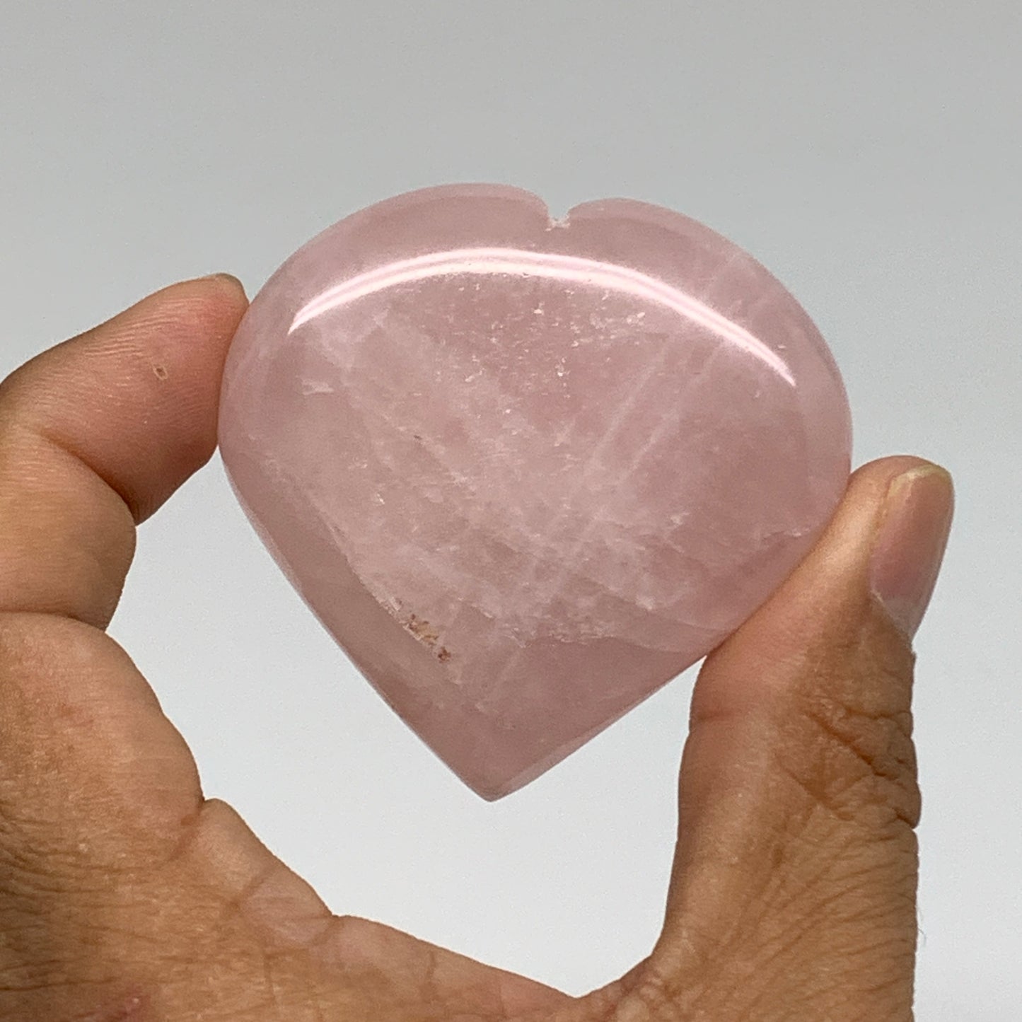 135g, 2"-2.1", 2pcs,  Rose Quartz Heart Healing Crystal @Madagascar, B34580