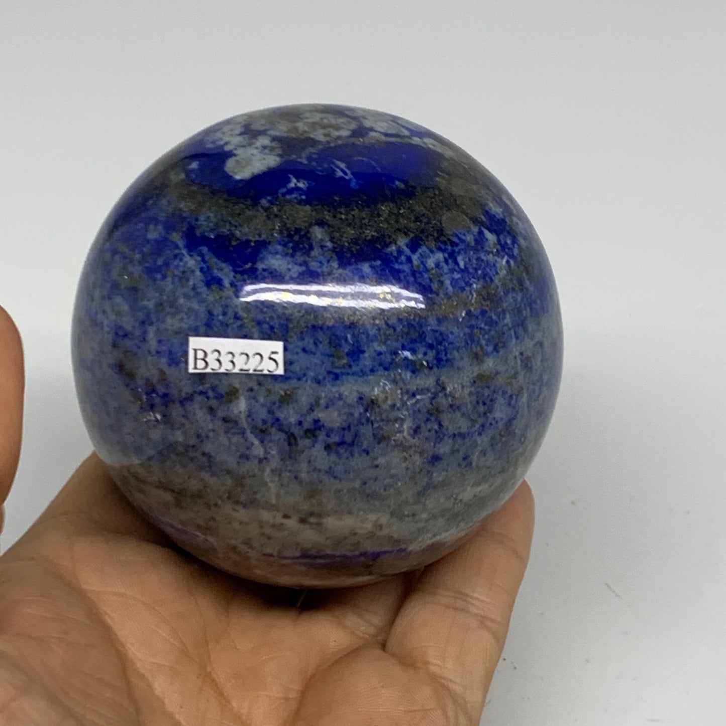 1.41 lbs, 2.9" (74mm), Lapis Lazuli Sphere Ball Gemstone @Afghanistan, B33225