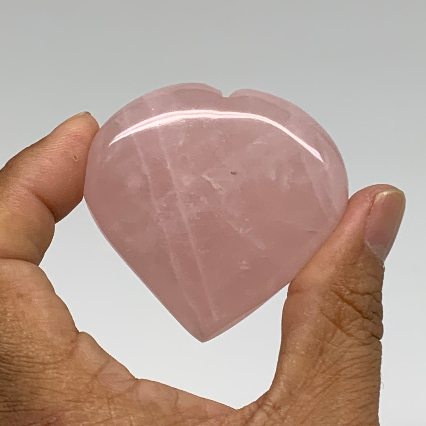135g, 2"-2.1", 2pcs,  Rose Quartz Heart Healing Crystal @Madagascar, B34580