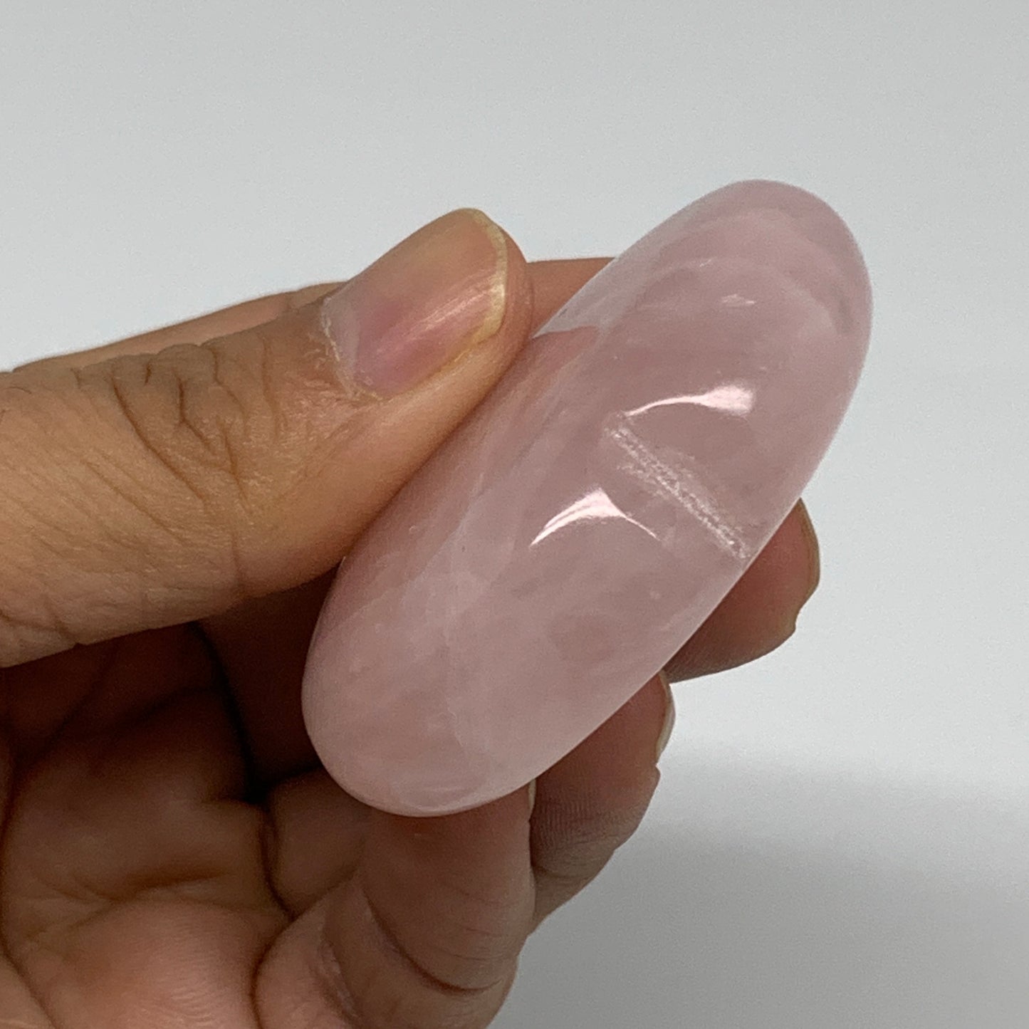 135g, 2"-2.1", 2pcs,  Rose Quartz Heart Healing Crystal @Madagascar, B34580